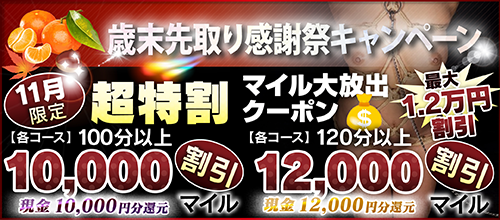 【11月限定】超特割★マイル大放出クーポン